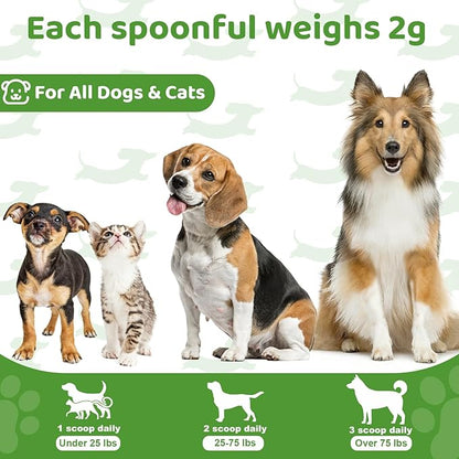Dog Dental Powder, Dog Teeth Cleaning Powder and Cat Breath Freshener, Reduces Plaque & Bad Breath Off Pet Dental Care Supplies Tartar Remover for Dogs & Cats(150g)