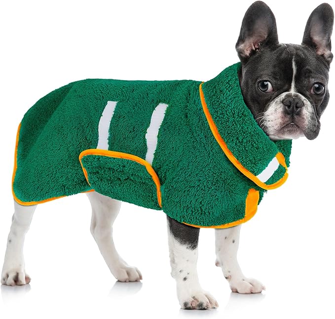 Dog Bathrobe Super Absorbent Dog Towels Large Quick Drying Robes for After Bath Soft Adjustable Warm Keeping Dogs Towel(S-XXL)