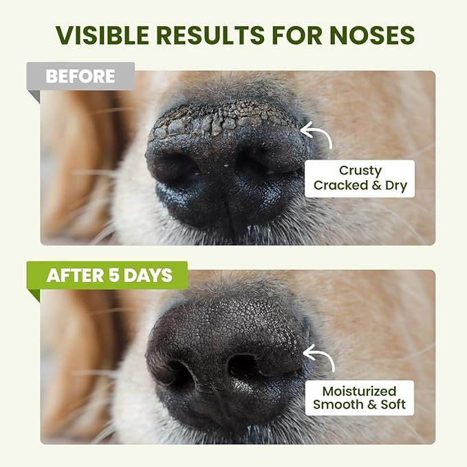 Lick-Safe Dog Paw & Nose Balm with Coconut Oil | All-Natural Moisturizer & Soother for Dry, Cracked Pads & Snout | Heat & Cold Pavement Protection Wax | Horse Hoof, Joint Care, 2.6 oz (75g)