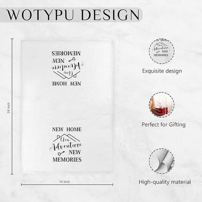 New Home Decor Kitchen Towels, Housewarming Gifts New Home Dish Tea Towel for Kitchen Decor, Homeowner Gifts Hand Towels for Bathroom, 16x24 Inch