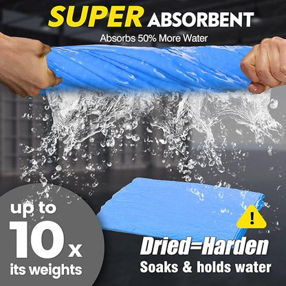 Premium Shammy Cloth for Car Drying (34”x25”)-Super Absorbent Chamois Towel for Car-Reusable Shammy Towel for Car, Bathroom,Pets, Dust Remove, No Spots/Streak/Scratch, Blue