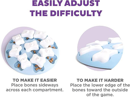 Outward Hound by Nina Ottosson Puppy Smart Treat Puzzle Enrichment Toy, Level 1 Beginner, Blue