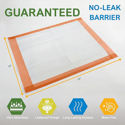 MED PRIDE Dog Training Pads with Attractant, 60 Count Puppy Pee Pads (12 Travel Packs of 5), 22 x 24 Inch Disposable Portable Potty Pads, Leakproof Waterproof Pet Pads for Home & Travel