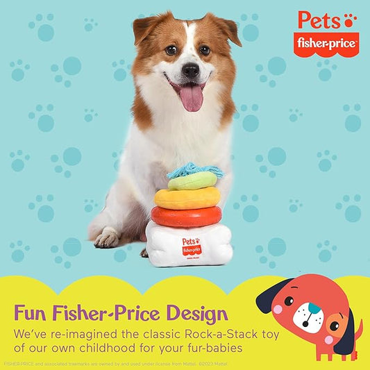 Fisher-Price for Pets Attack-A-Stack Chase & Toss Toy | Ring Stack Toy, Multifunctional Toys, Developmental Toys for Dogs and Puppies | Mental Stimulation Toys for Dogs