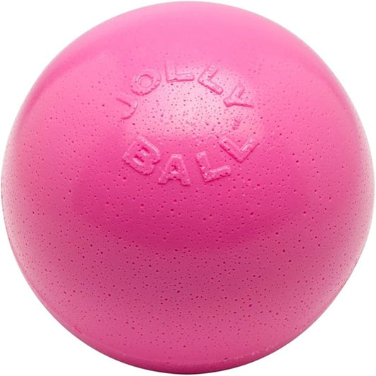 Jolly Pets Bounce-n-Play Dog Toy Ball, 8 Inches, Pink, All Breed Sizes