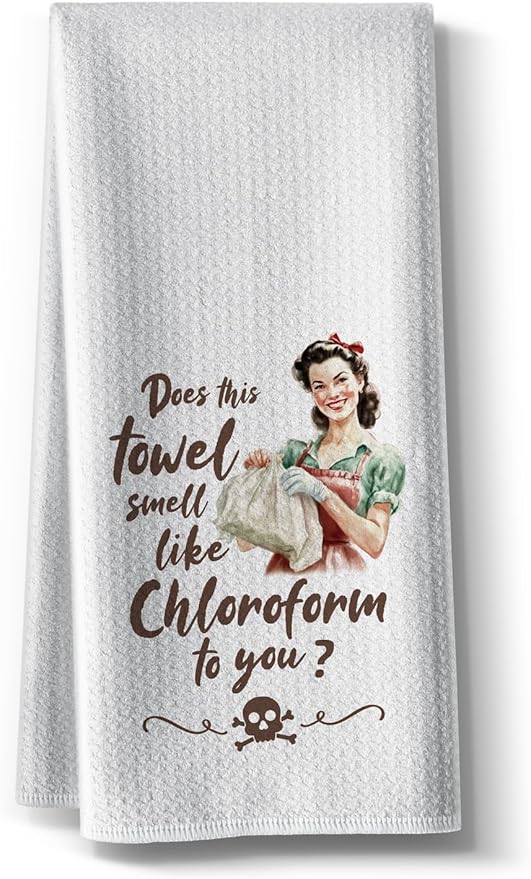 Joked Kitchen Towels for Women- Funny Cute Dish Towel for Kitchen DéCor,Microfiber Hilarious Absorbent Dish,Best Gifts for Mom Hostess New Home 16" x 24"