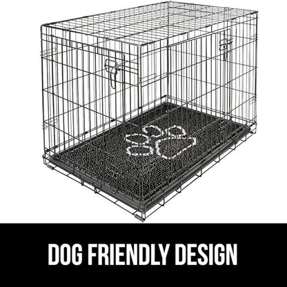 GORILLA GRIP SoakSTOPPER Dog Door Mat, 48x30 Machine Washable Rug Absorbent Doormat Captures Moisture Mud Dirt, Quick Dry Soft Chenille Entryway Rugs Indoor Entrance Mats for Dog Paws, Black White