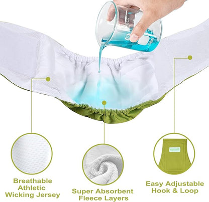 wegreeco Small Dog Diapers Male,Reusable Belly Bands for Male Dogs,Washable Doggie Puppy Male Diapers Wraps,Medium Large Size (5 Pack XX-Large, Earth Tone)