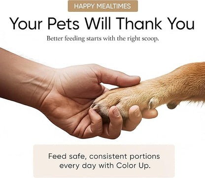Color Up ½ Cup Pet Food Scoop – Stainless Steel Dog Food Scoop Cup (8 Tbsp) – Rust-Resistant, Heavy-Duty Measuring Scoop for Dogs, Cats, Birds & Rabbits – Perfect for Dry Food & Treats