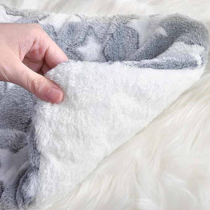 Small Animal Bed Mat, Soft & Warm, Suitable for Guinea Pig, Hamster, Rabbit, Rat and Bearded Dragon (XX-Large(19.7''x15.7''), Star Red)