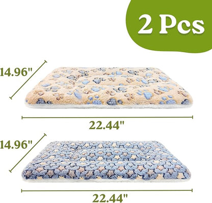 2 Pack Cat Blankets for Indoor Cats, Ultra Soft Reversible Mat, Fluffy Flannel Blanket for Small Dogs and Cats, Washable Pet Pad