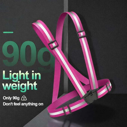 2 Packs Reflective Vest Running Gear, High Visibility Reflective Running Gear Adjustable Elastic Safety Vest for Night Jogging, Biking, Walking or Dog Walking, Running Vest for Men Women Children