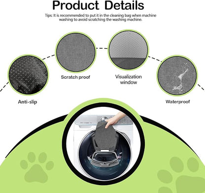 Cat and Dog Outdoor Waterproof Tent House - Indoor/Outdoor Cave Nest Bed for Small Dogs, Cats, Bunnies - Washable (Gray, Large)