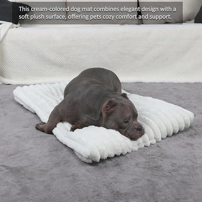 36 Inch Dog Crate Bed for Medium to Large Size Dogs,Ultra Soft Dog Pad for Crate or Cage Washable & Anti-Slip Kennel Pad for Pets Cozy Sleeping Mat,Fluffy Comfy Pet Mattress Cushion(35" x 23", Cream)