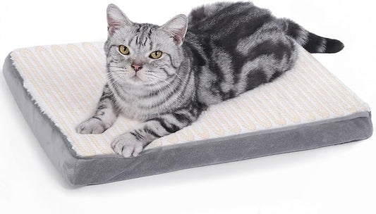 Self Warming Cat Bed Self Heating Cats Puppies Mat Pet Pad for Indoor Outdoor Pets with Non-Slip Bottom Washable (19.5 x 16 Inch)