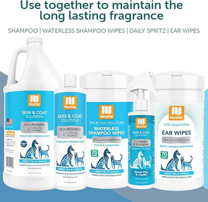 Nootie Sweet Pea Vanilla Daily Spritz for Dogs and Cats - Conditions and Moisturizes Fur, Long Lasting Pet Spray - 16oz