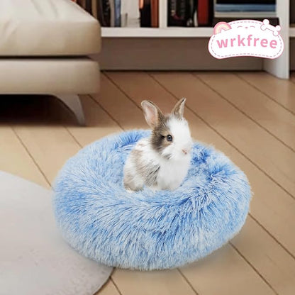 Hamster Bed Cute Blue and White Warm Cushion for Small Animal - Comfortable Sleep Mat Pad for Guinea Pigs/Hedgehog/Squirrel/Mice/Rats/Chinchilla Nest House 11.8 inch