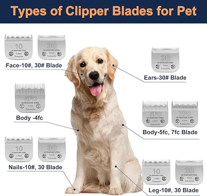 7FC Clipper Blades Pet Grooming Clipper Replacement Blades Detachable Blade Compatible with andis/wahl/Oster Dog Clippers