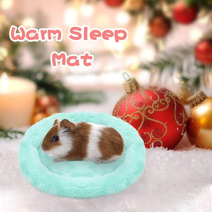 BWOGUE Hamster Bed,Round Velvet Warm Sleep Mat Pad for Hamster/Hedgehog/Squirrel/Guinea Pig/Rats and Other Small Animals
