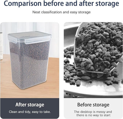 Geyecete 2 PC [8.5L/287 Oz] large food storage containers Extra Large dog Food Storage Containers with Airtight Lids Can hold 15-20 pounds-Black
