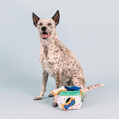 Fringe Studio Plush Dog Toy Set, Interactive Hide and Seek Play, All About The Gifts, Pet Shop Collection (289237)