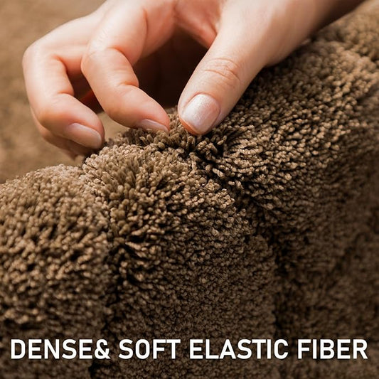 Large Dog Door Mat for Muddy Paws, 24x59 Absorbent Dirt Trapper Long Door Mat, Non-Slip Washable Mud Mat for Dogs, Polyester Microfiber Soft Pet Rug Mat for Entryway, Mud Dog Paws, Patio ( Brown)