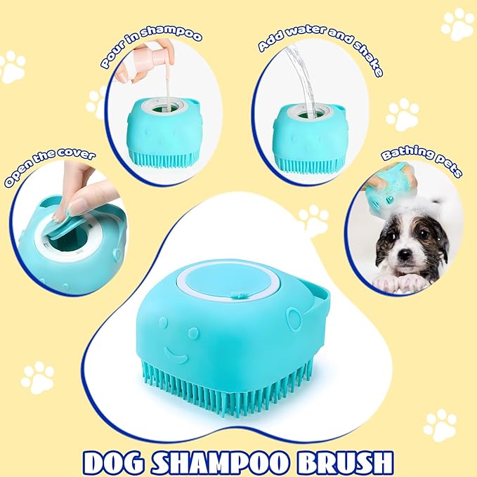 Dog Slicker Brush for Dogs Grooming Kit 5PCS,Bath Grooming Kit for Pets,Hair Brush Set with Towel, Washing Gloves, and Shampoo Scrubber Brush for Dogs and Cats