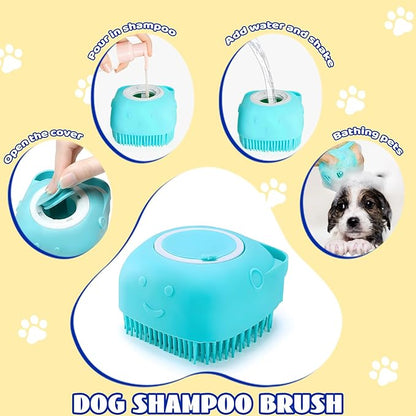 Dog Slicker Brush for Dogs Grooming Kit 5PCS,Bath Grooming Kit for Pets,Hair Brush Set with Towel, Washing Gloves, and Shampoo Scrubber Brush for Dogs and Cats