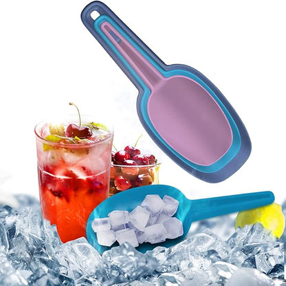 Scoop for Canisters Set of 3, Flour Scoops for Canisters Popcorn Scoop Plastic Scoops for Dry Goods Coffee Beans Cereals, 1.7/3.4/5.1 oz