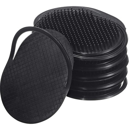BBTO 12 Pieces Soft Portable Pocket Palm Combs Shampoo Comb Massager Hair Brushes Scalp Massager Hand Brush for Men Pets Home Office Travel