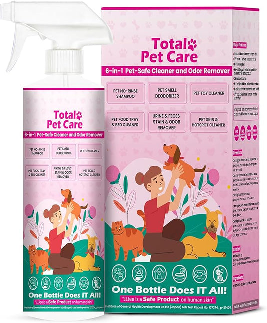 Pet Cleaner & Deodorizer for Dogs & Cats | No-Rinse Electrolyzed Water | Safe | Clean Paws, Coat, Hot Spots & Pet Messes | Fragrance-Free, No Harsh Chemicals | Made in Japan