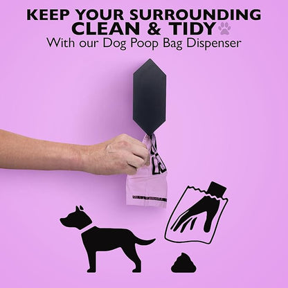 Dog Poop Bag Dispenser, Stainless-Steel and Powdercoated Black with Magnetic Door Latch, Indoor and Outdoor Rated, (Holds 8-9 Rolls-Not Included), 7.75" x 3.25", Black