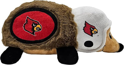 NCAA Louisville Cardinals Plush Hedgehog Toy for Dogs & Cats, Cool Soft Pet Toy for Fun and Interactive Play, Dog Chew Toy with Squeaker, Licensed Hot Pet Toy