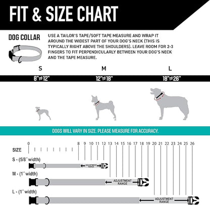 Wolfgang Heavy Duty, Adjustable Dog Collar with Quick Release Nylon Buckle for Walking & Training, LazyDaisy Print, Large