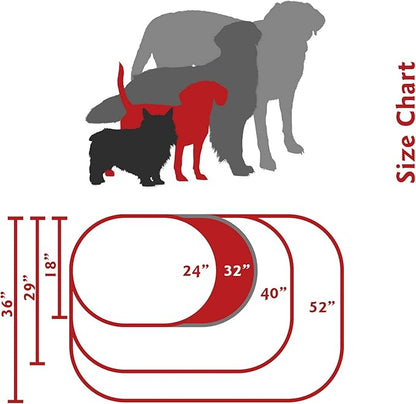 Majestic Pet 32 Inch Bagel Calming Dog Bed Washable – Cozy Soft Round Pet Bed with Spine Support for Dogs to Rest their Head - Fluffy Donut Puppy Bed 32x23x7 (Inch) - Medium – Red