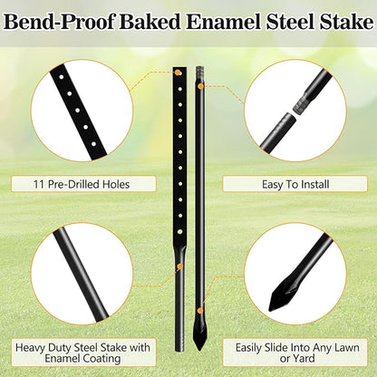 14 X 10 Inches Please Clean Up After Your Dog Metal Sign with 36 inch Heavy Duty Aluminum Stake, No Dog Poop Signs, Pick Up After Your Dog Sign, Pick Up After Your Dog Sign for Yard Lawn
