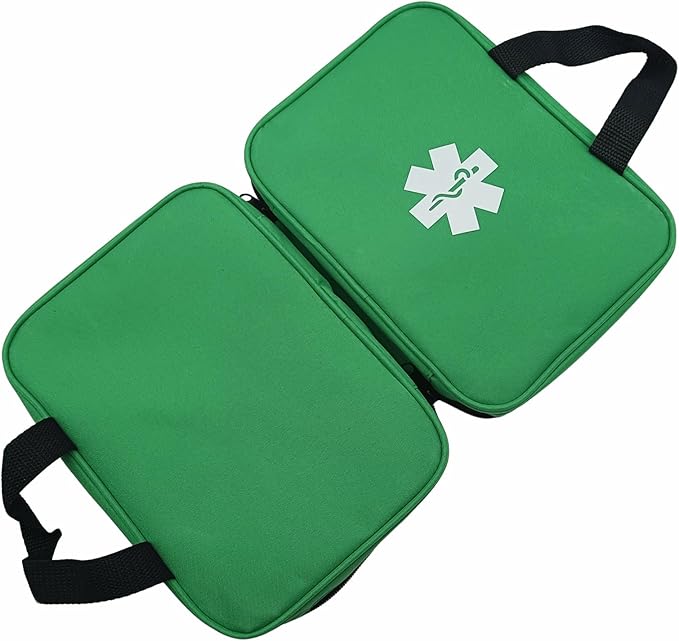 First Aid Bag Empty Emergency Medical Pouch First Responder Storage Compact Survival Medicine Bags for Sport Outdoors Car Office Pet Dog Cat (Green QZ)