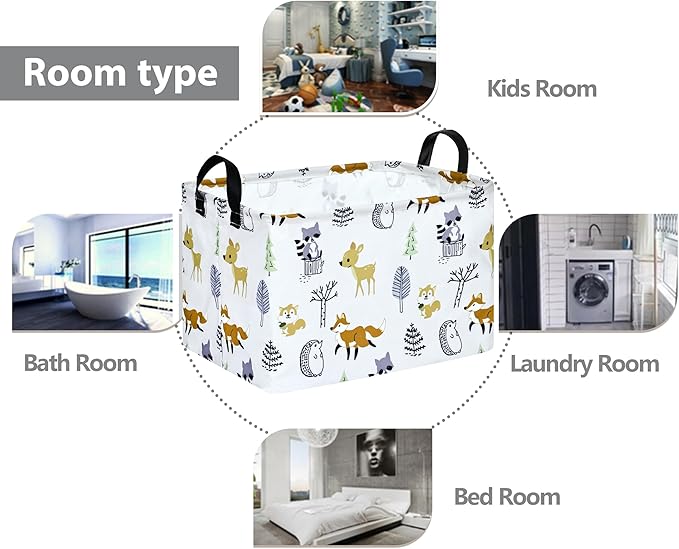 Baby Hamper Storage Basket Collapsible Canvas Women Organizer Bin Gift Shelf Baskets for Home and Kitchen Room Decor