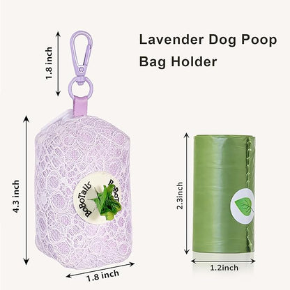 Dog Poop Bag Holder with Clip, Stylish Doggy Waste Bag Dispenser for Dog Leash, Durable Portable Poop Bag Carrier No Include Poop Bag Inside