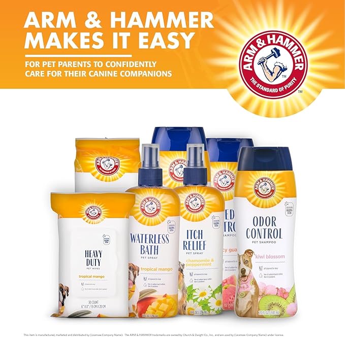 Arm & Hammer for Pets Itch Relief Spray for Dogs, Soothing Dog Skin Spray to Help Calm Itchy and Irritated Skin and Hot Spots Between Baths, Chamomile & Peppermint Scent, 8 Fl Oz - 2 Pack