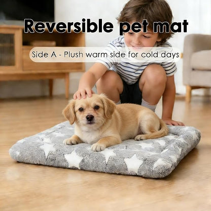 Dog Bed Mat - Reversible Dog Crate Bed Mats, Soft & Breathable Kennel Pad, Durable Crate Bed for Small Medium Large Dogs & Cats