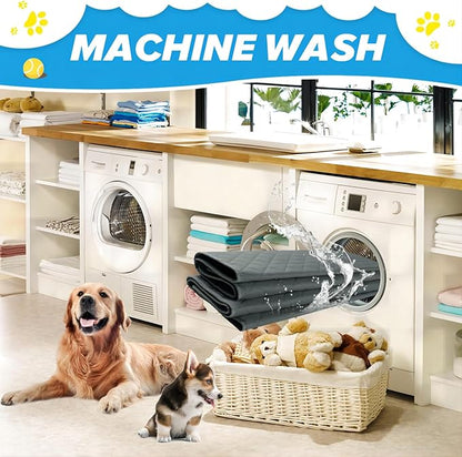 Washable Pee Pads for Dogs 72"×72" Reusable Puppy Pads Extra Large, Waterproof Pet Training Pads Leakage Non-Slip, Dog Pee Pads Whelping Pads for Playpen, Crate, Sofo, Car, Bed