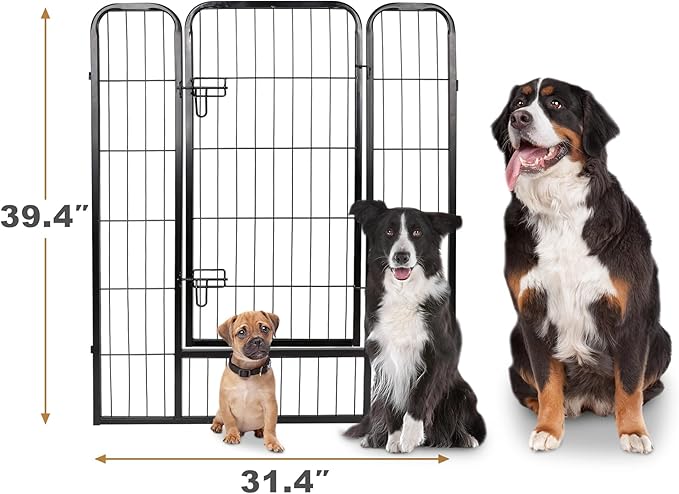 ZENY Dog Fences for The Yard, Camping, Dog Pens Outdoor, Dog Pen Indoor, 8 Panels Dog Playpen for Small/Medium/Dogs, 40 Inch Height Pet Exercise Pen for Rabbit/Puppy/Small Animals