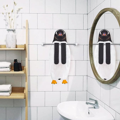 AGRIMONY Penguin Funny Hand Towels for Kitchen Bathroom - Cute Penguin Gifts for Kids Women Men Teens- Easter Valentines Mothers Fathers Housewarming Christmas Birthday Gifts for Animals Lovers
