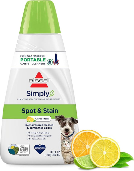 Bissell Simply Spot & Stain Portable Carpet Cleaner Formula, 32 oz, 3368