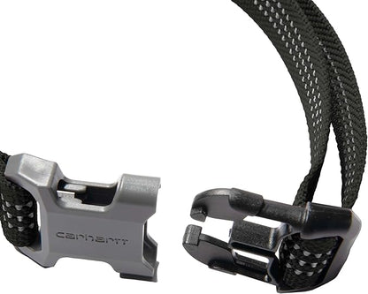 Carhartt Nylon Webbing Dog Collar, Fully Adjustable W/Durable Side Release Buckle, Black, Medium