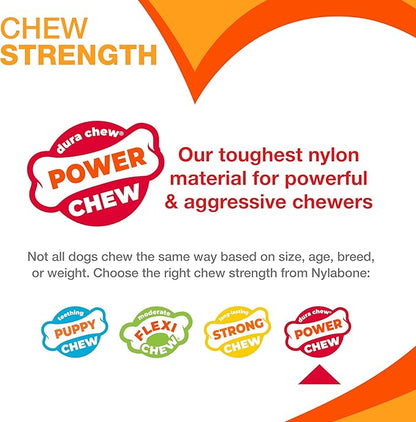 Nylabone Original Bone Power Chew Toy for Dogs, Durable & Tough Dog Toys for Aggressive Chewers, Chicken Flavor, Small - Up to 25 Ibs, 1 Count