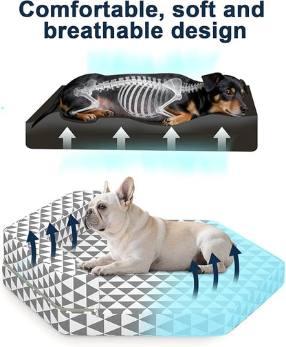 Orthopedic Dog Beds for Small Dogs, Pet Bed with Sides,Removable Bolsters & cleanable Cover，s