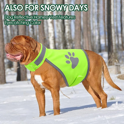 SUNFURA Dog Reflective Safety Vest, High Visibility Adjustable Dog Hunting Harness Vest for Outdoor Activity & Night Walking, Breathable Pet Jacket for Small Medium Large Dogs (Green, XXL)