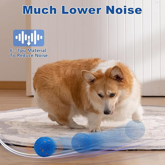 Magicorange Interactive Dog Toys,Automatic Rolling Dog Ball Toys,Dogs Rolling Effect Tennis Balls Herding Balls for Puppy/Small/Medium/Large Dogs (Blue)